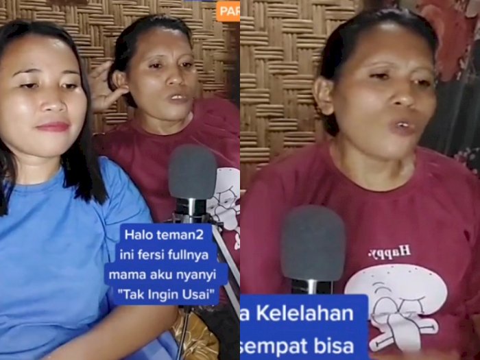 Duet Bareng Emak Cover 'Tak Ingin Usai', Dua Wanita Ini Bikin Netizen Kagum