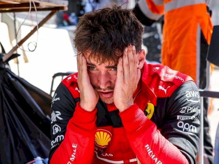 Pembalap Ferrari Charles Leclerc Kecelakaan di Seri F1 Prancis 2022, Gak Bisa Injak Gas?