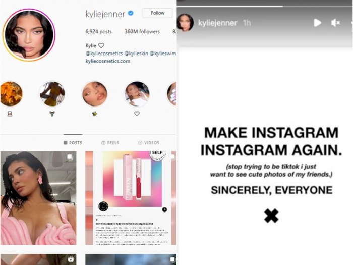 Kim Kadarshian dan Kylie Jenner Benci pada Pembaruan Instagram