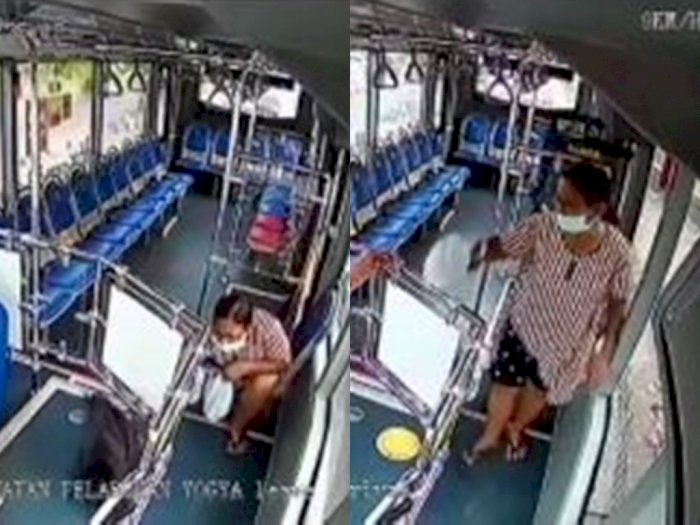Wanita Ini Nekat Rogoh Tas Sopir Bus TransJogja, Panik tapi Ngakunya Gak Ngapa-ngapain