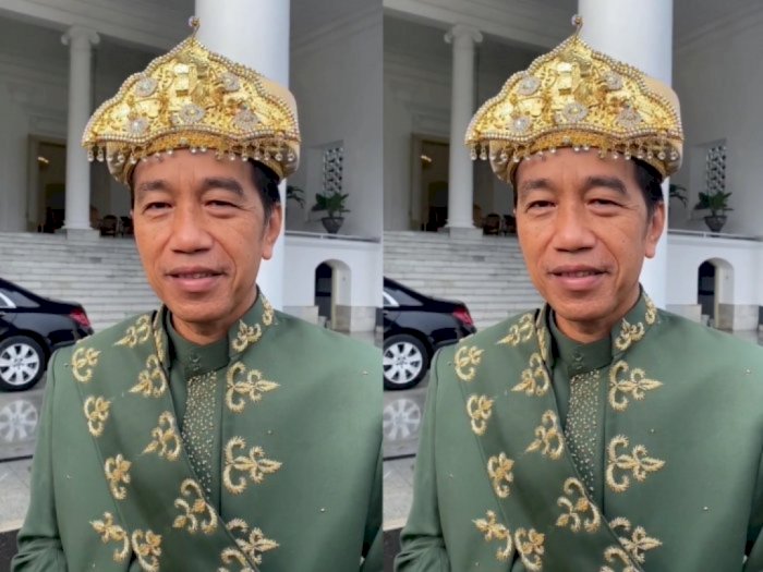 Presiden Joko Widodo Tampil Beda Pakai Baju Paksian Bangka: Keren Banget Pak Presidenku