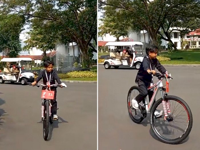 Farel Prayoga Diberikan Presiden Jokowi Sepeda setelah Sukses Bikin Ambyar Hut RI Ke-77