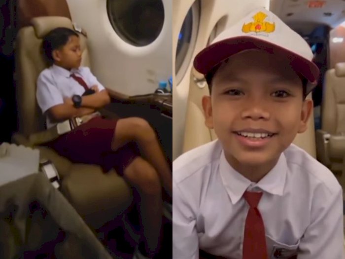 Gak Mau Bolos, Farel Prayoga Berangkat ke Sekolah Naik Jet Pribadi usai Manggung