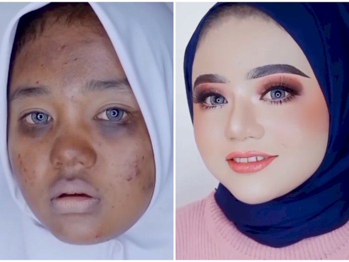 Bikin Pangling! Penampilan Gadis Ini Bak Selebgram Idola Usai Wajahnya Di-makeup