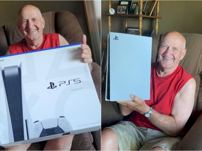 Kakek 85 Tahun Ini Senang Banget Dapat Hadiah Ultah PS5 dari Cucunya