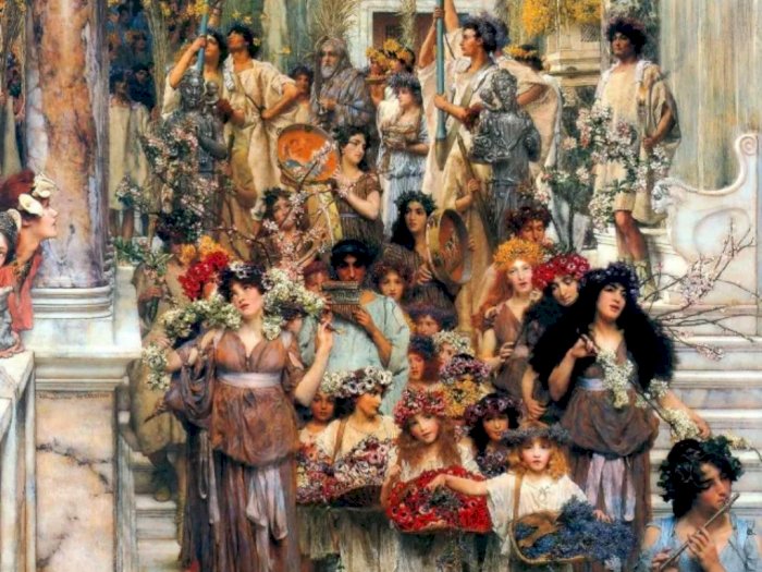 Cara Wanita Romawi Rayakan Hari Tani, Pakai Kain Putih Keliling Kampung Bawa Obor