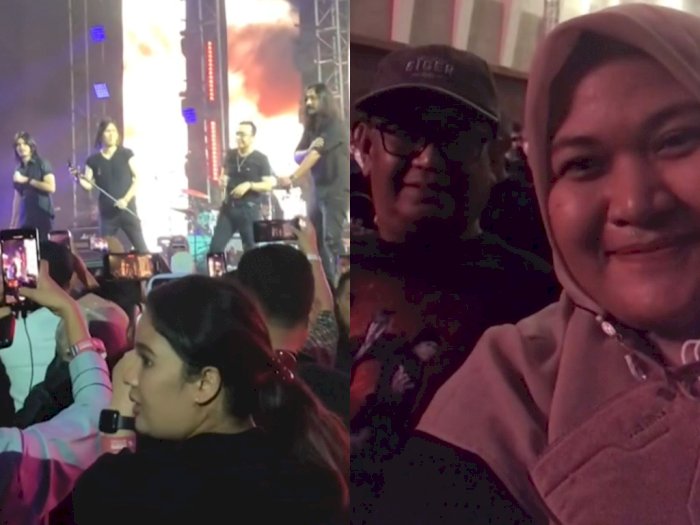 Gak Bareng Ayang, Wanita Ini Nonton Konser Dewa 19 Bersama Ayahnya, Asyik Banget!