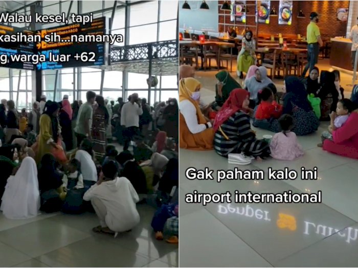 Bandara Internasional Soetta Berubah Jadi Tempat Piknik, Ada yang Lesehan di Lantai