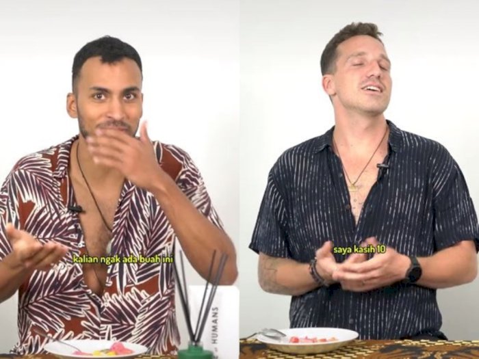 Kesan Pertama Bule Makan Salad Buah khas Indonesia, Buah Ini Tak Ada di Inggris!