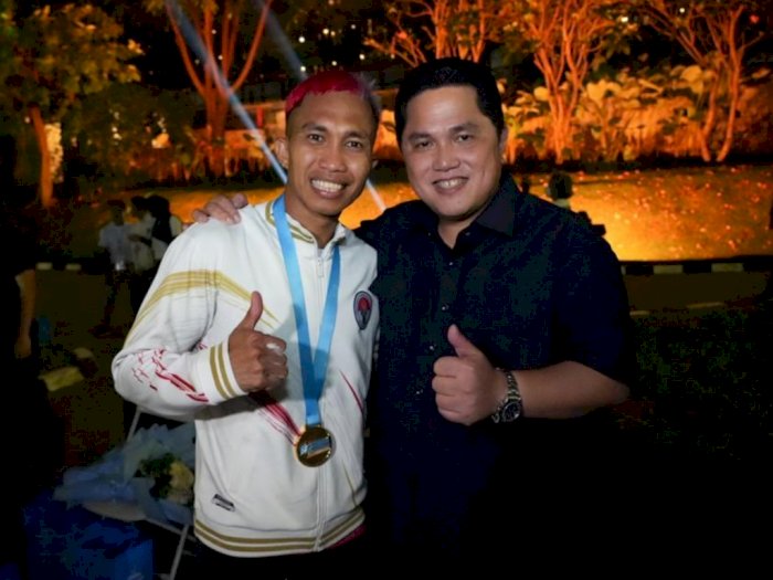 Sukses Peroleh Medali Emas Panjat Tebing, Erick Thohir Beri Apresiasi pada Aspar Jaelolo 