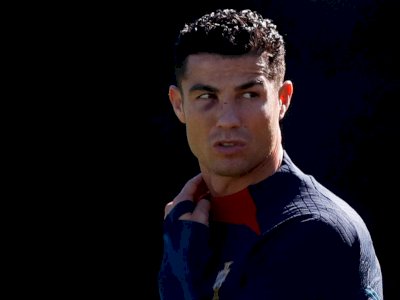 Tampang Ronaldo Latihan Bareng Timnas Portugal, Mata Lebam Efek Cedera Hidung