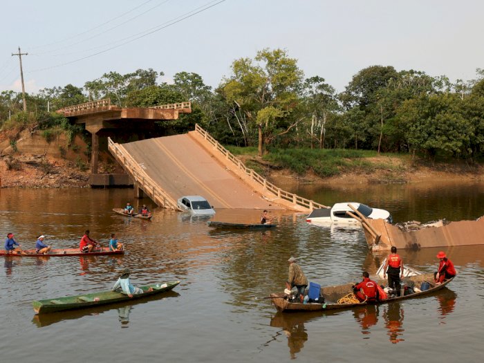 Ngeri! 4 Orang Tewas dan 14 Lainnya Luka-Luka Gara-gara Jembatan Runtuh di Brasil
