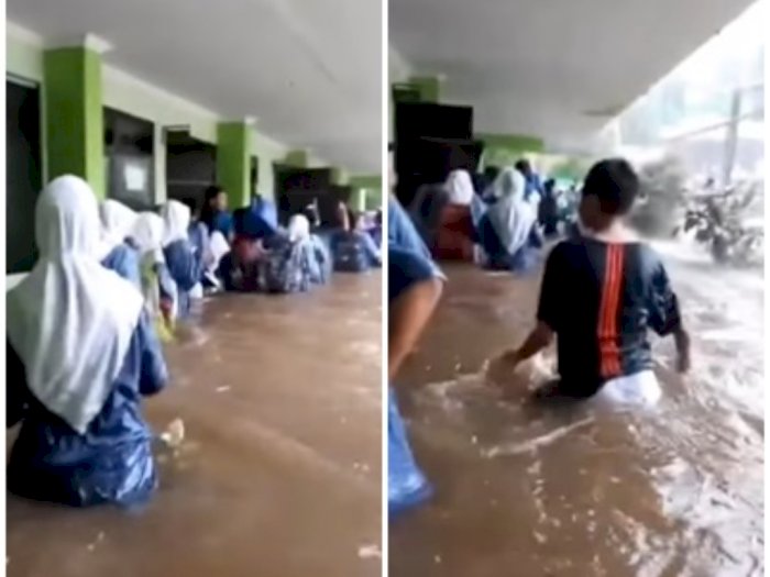 Diterjang Banjir, Bangunan MTSN 19 Pondok Labu Roboh