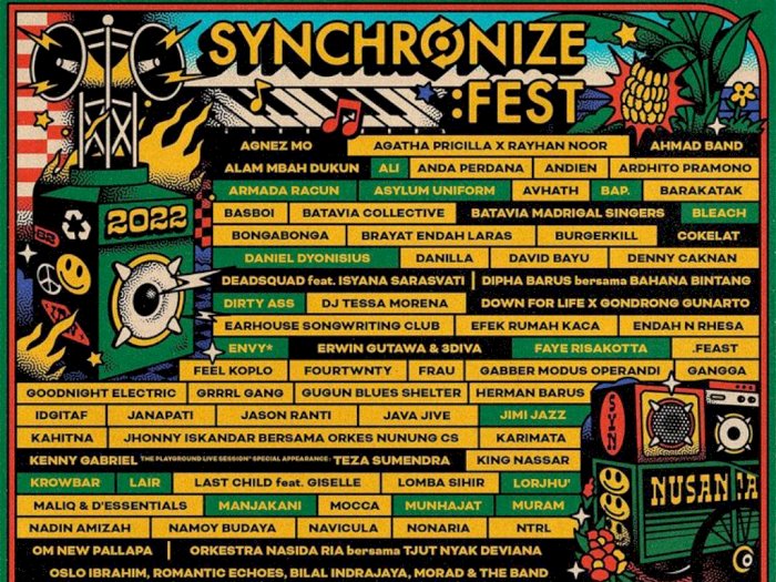 Daftar Line-Up Synchronize Festival 2022, Banyak Musisi Legendaris!  