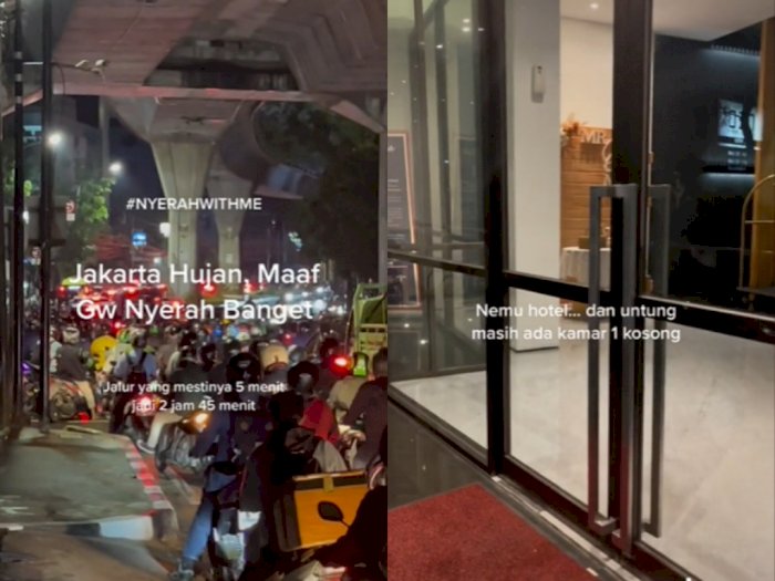 Pria Ini Curhat Soal Jakarta Macet pas Diguyur Hujan, Auto Nyerah sampai Nginep di Hotel