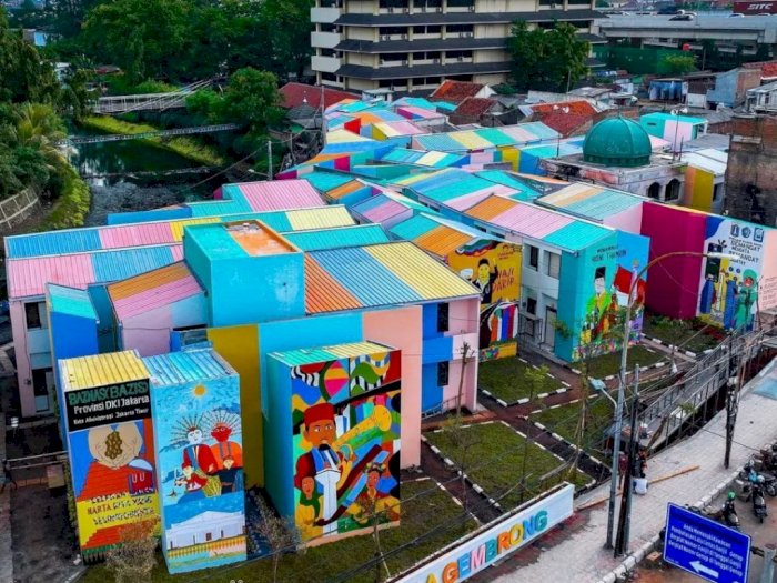 Potret Baru Kampung Gembira Gembrong yang Baru Diresmikan Anies Baswedan, Penuh Warna