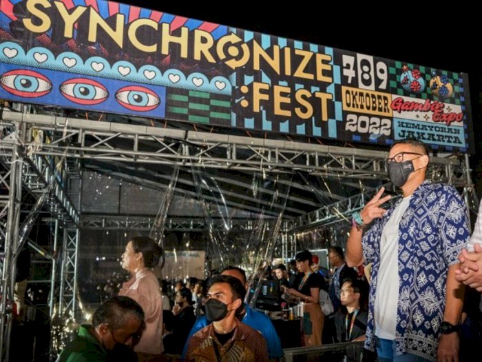 Hadir di Synchronize Fest, Manparekraf Sandiaga Uno Kesenengan: Petjah!