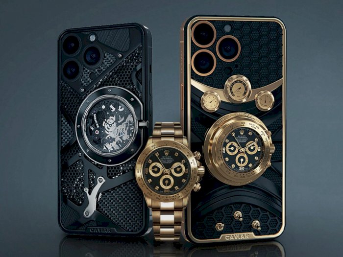 Mewah! Caviar Hadirkan iPhone 14 Pro & Pro Max dengan Jam Tangan Rolex Dibelakangnya