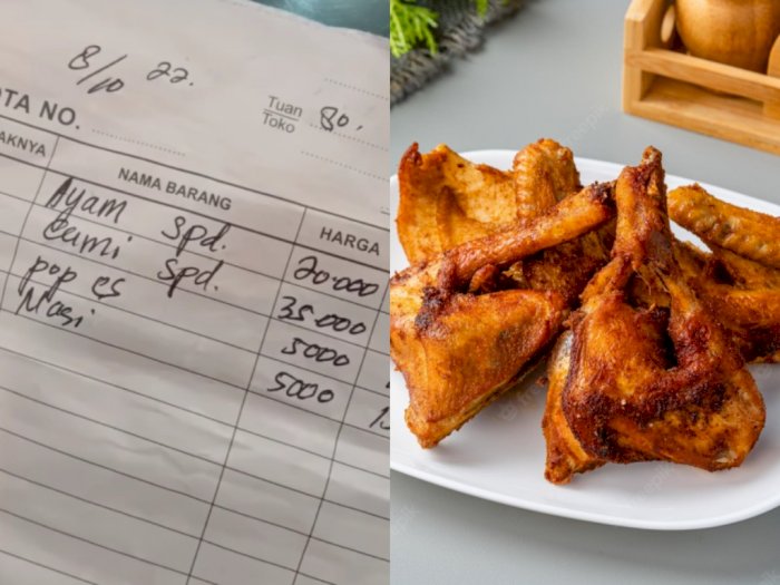Viral Struk Makan Ayam 'SPd' yang Dijual Seharga Rp20 Ribu, Bentar Lagi Ayamnya Jadi Guru