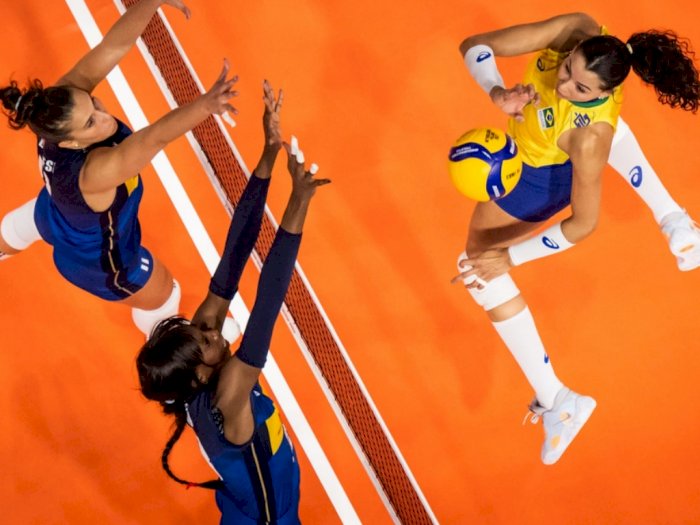 12 Tahun Kena Kutukan, Timnas Voli Putri Brasil Akhirnya ke Final Kejuaraan Dunia Lagi