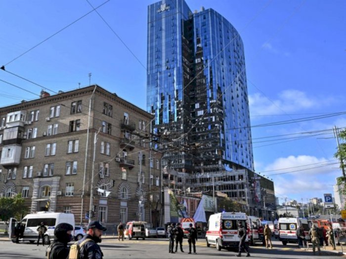 Ngeri! Kantor Samsung di Ukraina Hancur Dihantam Rudal Militer Rusia