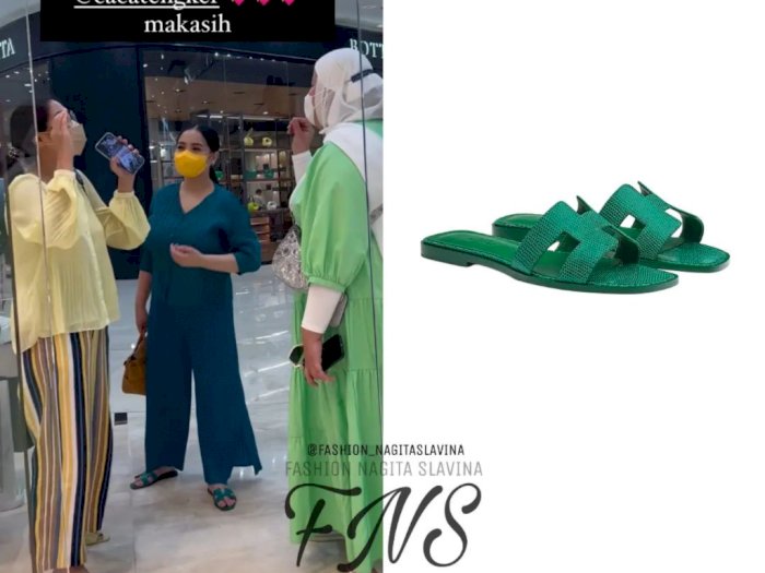 Gaya Nagita Slavina Pakai Sandal Teplek Branded Puluhan Juta, Netizen: Mirip Sandal Garut