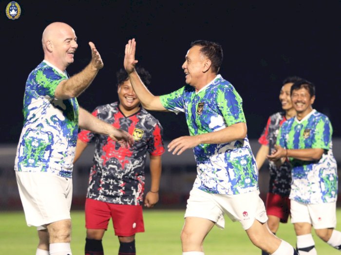 Main Fun Football, Presiden FIFA dan Ketum PSSI Mochamad Iriawan Saling Unjuk Gigi