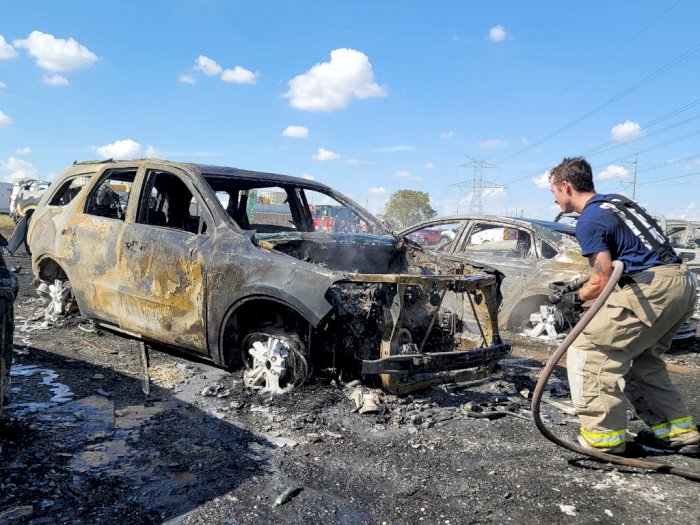 Nyesek! Gara-gara Rokok, Sebanyak 73 Mobil di Texas Hangus Terbakar