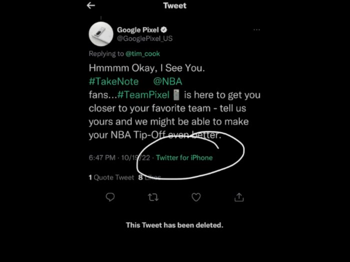 Aw Malu Banget! Google Blunder, Promosikan Pixel 7 di Twitter tapi Pakai iPhone