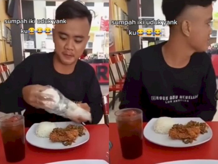 Aksi Nekat Pria Bawa Nasi Tambahan dari Rumah saat Makan di Restoran, Publik Ikut Mengaku