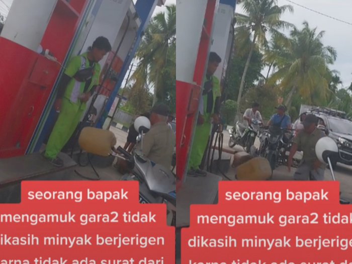 Viral Kakek-Kakek Ngamuk di Pom Bensin, Emosi karena Tak Dilayani Beli BBM Pakai Jerigen