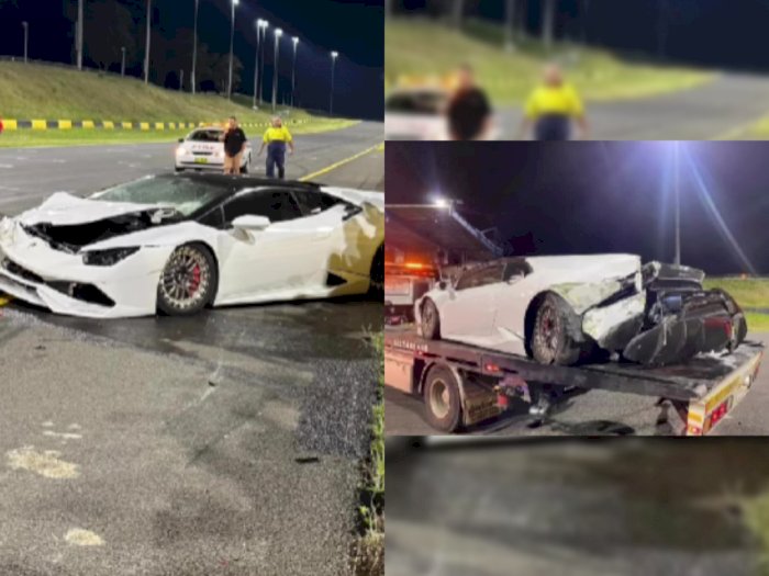 Ikuti Event Drag Race, Lamborghini Huracan Ini Alami Kecelakaan Hebat!