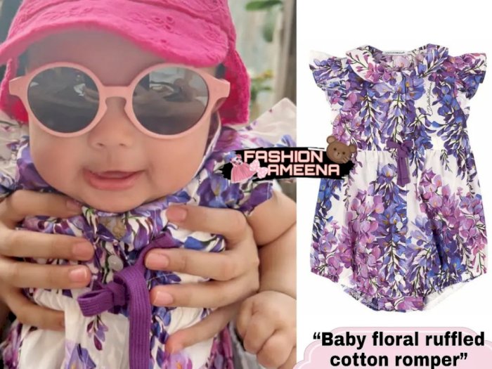 Wow! Ameena Pakai Dress Bunga-bunga Setara Gaji Milenial, Bayi Sultan Mah Bebas