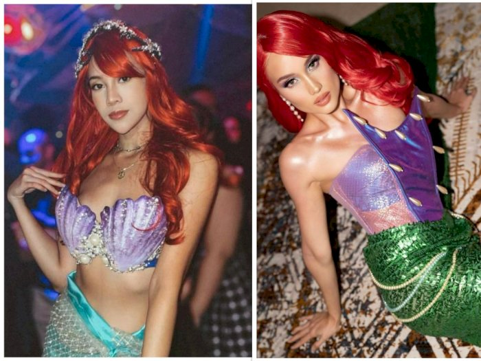 Adu Gaya Mermaid Princess Ariel ala Cinta Laura dan Anya Geraldine, Kalian Pilih Mana?