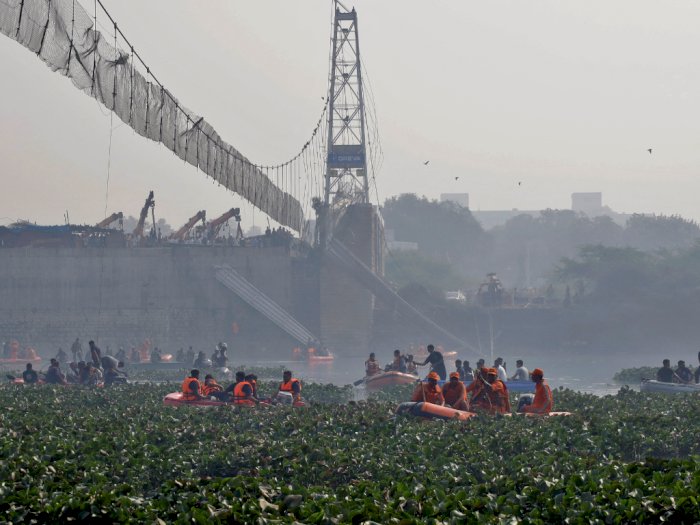 Mengenal Jhulta Pul, Jembatan Gantung di India yang Tewaskan Ratusan Orang usai Ambruk