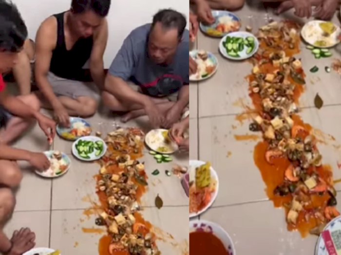 Cara Sekelompok Pria Makan Seafood Tumpah Bikin Warganet Salfok: Real Ngeprank!