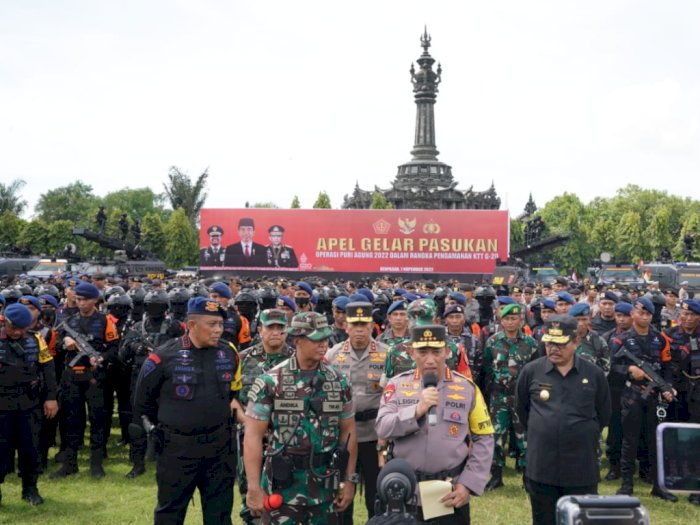 Panglima TNI-Kapolri Gelar Pasukan Pengamanan KTT G20, Cek Seluruh Alutista!