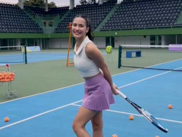 Gemas Banget Pevita Pearce Pakai Rok Mini Lilac Main Tenis, Netizen: Juara di Hatiku