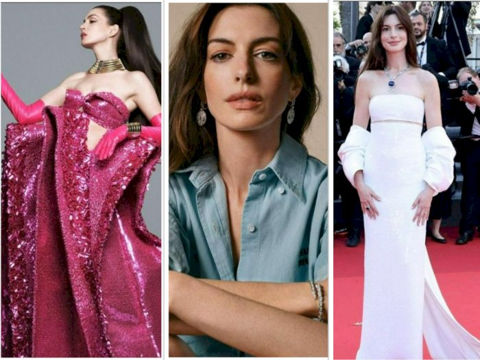 5 Outfit Anne Hathaway Memukau, Artis Hollywood si Pembicara B20 Summit KTT G20 di Bali