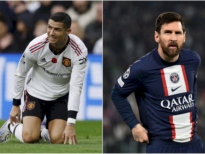 Buka Aib Manchester United, Ronaldo Dibanding-bandingkan dengan Messi Soal 'GOAT'