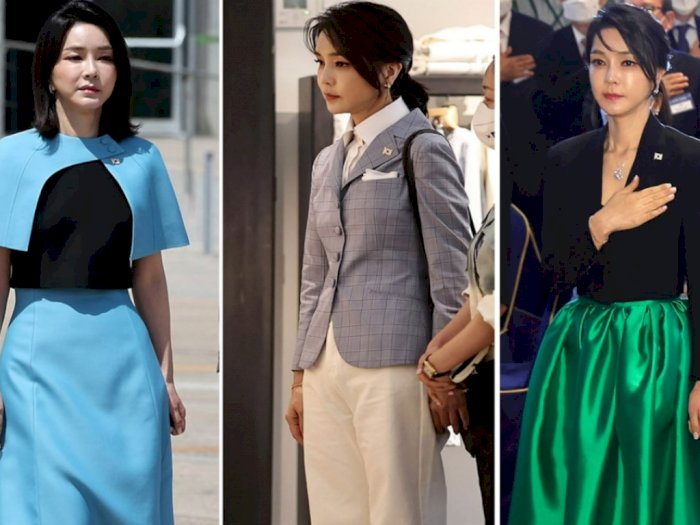 Parasnya Bening bak Idol, 5 Potret Outfit Menawan Ibu Negara Korsel Kim Keon Hee Disorot