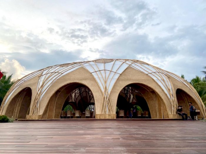Kerennya Bamboo Dome Tempat Makan Siang Pemimpin G20 yang Dibangun Tanpa Besi, Full Bambu!