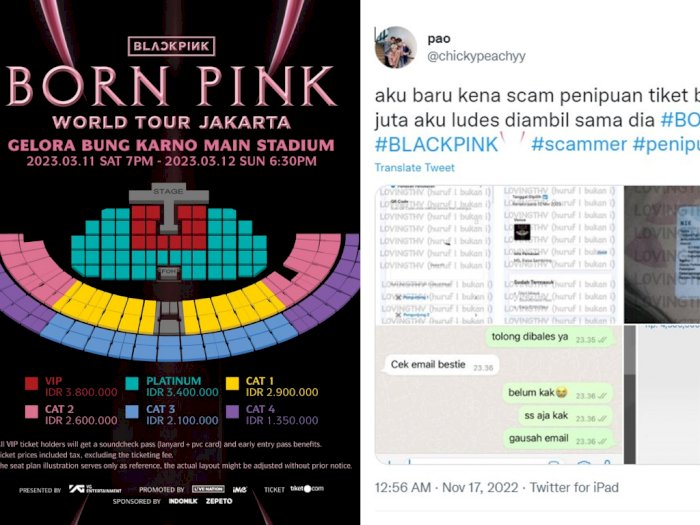 Lagi, Muncul Korban Penipuan Tiket Konser BLACKPINK di Jakarta, Rp4,3 Juta Dibawa Kabur