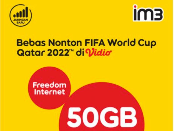 Bebas Nonton Pesta Dunia Bola di Vidio dengan Paket Freedom Internet