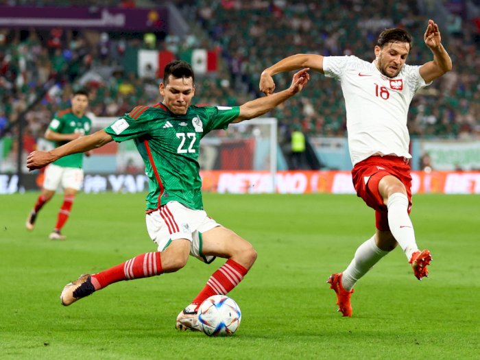 Hasil Piala Dunia 2022:  Meksiko vs Polandia Tutup Babak Pertama dengan Skor 0-0