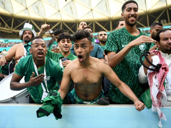 Kehebohan Fans Arab Saudi saat Al Akhdar Permalukan Messi dan Timnas Argentina