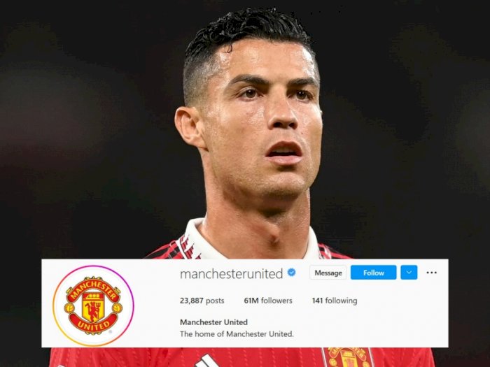 Putus Kontrak Cristiano Ronaldo, Netizen Ramai-ramai Unfollow Instagram Manchester United