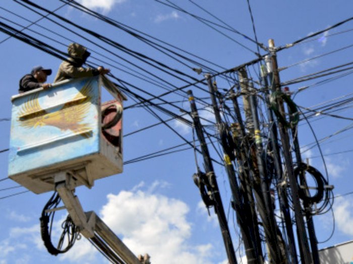 Program Penertiban Kabel Udara di DKI Jakarta Baru Capai 5 Kilometer