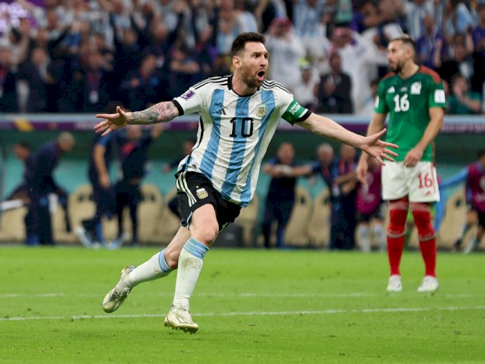 Momen Asisten Pelatih Argentina Menangis saat Lionel Messi Cetak Gol ke Gawang Meksiko