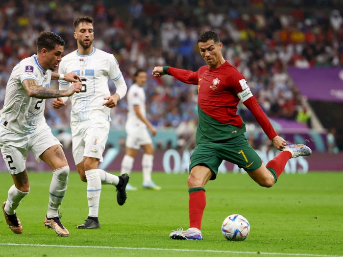 Hasil Piala Dunia 2022: Uruguay Berhasil Bikin Cristiano Ronaldo Mandul di Babak Pertama